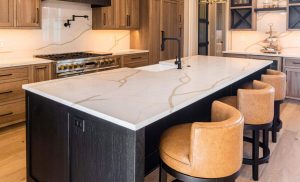 Cambria quartz designer slab Grand Rapids kitchen